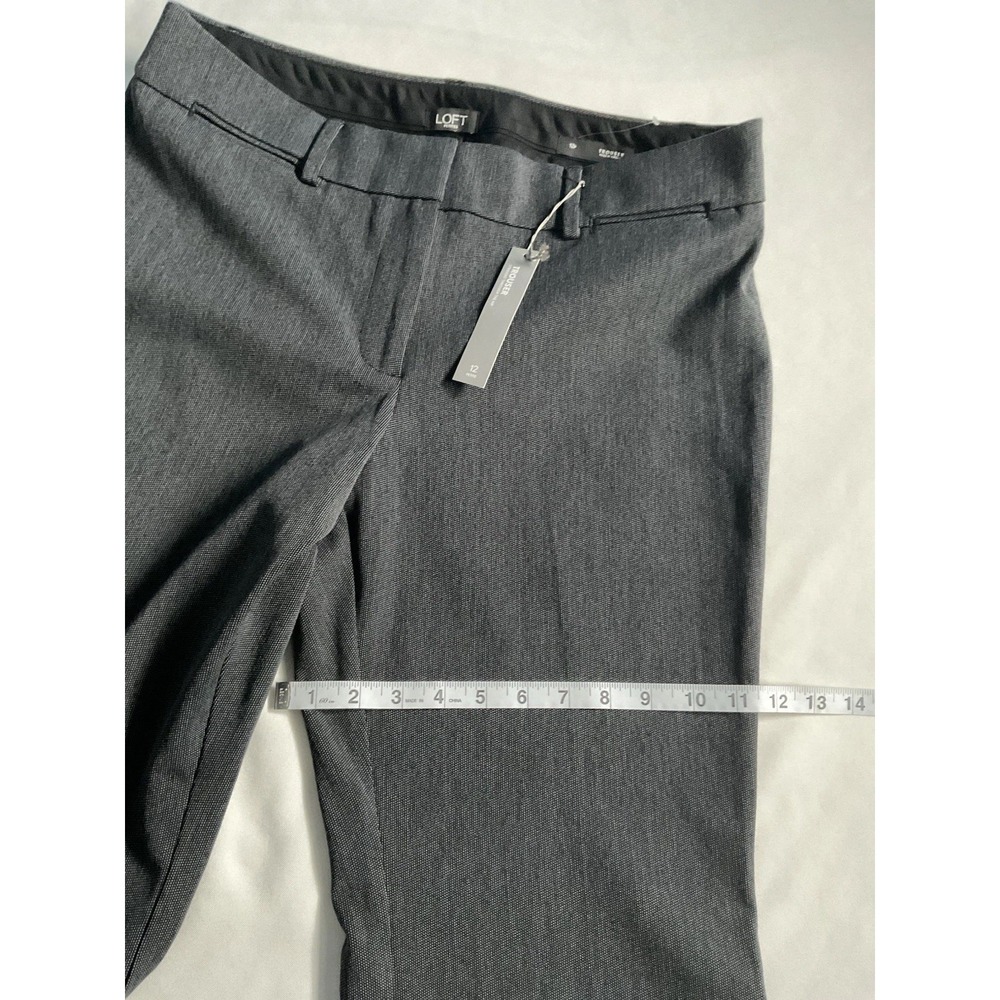 Loft Curvy Trousers Womens 12 Charcoal Gray Dress Pants Work Office Casual - Picture 6 of 10